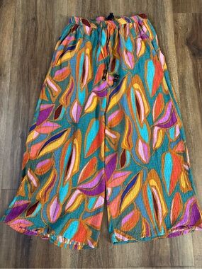 Rachel Roy Multicolor Printed Wide Leg Pants